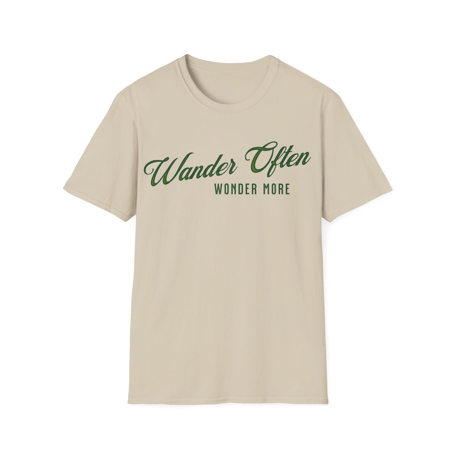 Wander Often, Wonder More Unisex Softstyle T-Shirt