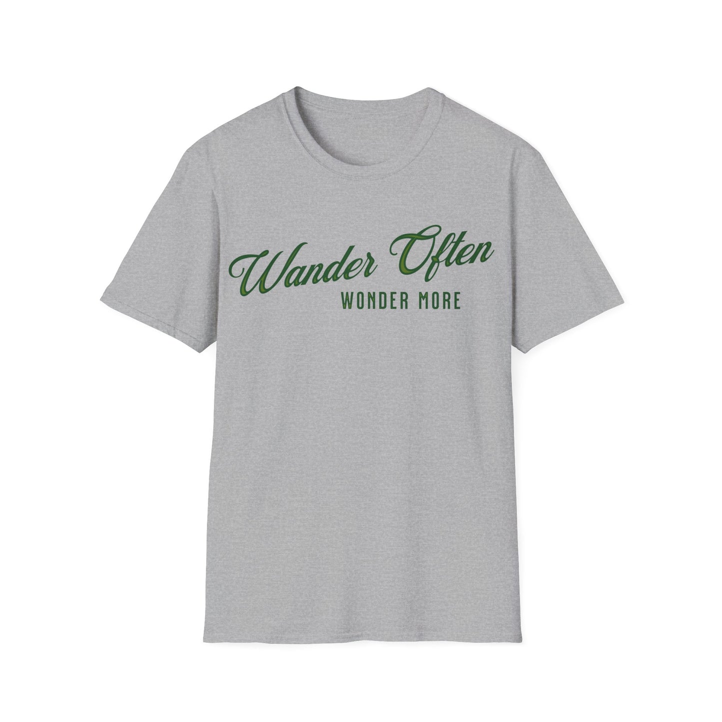 Wander Often, Wonder More Unisex Softstyle T-Shirt