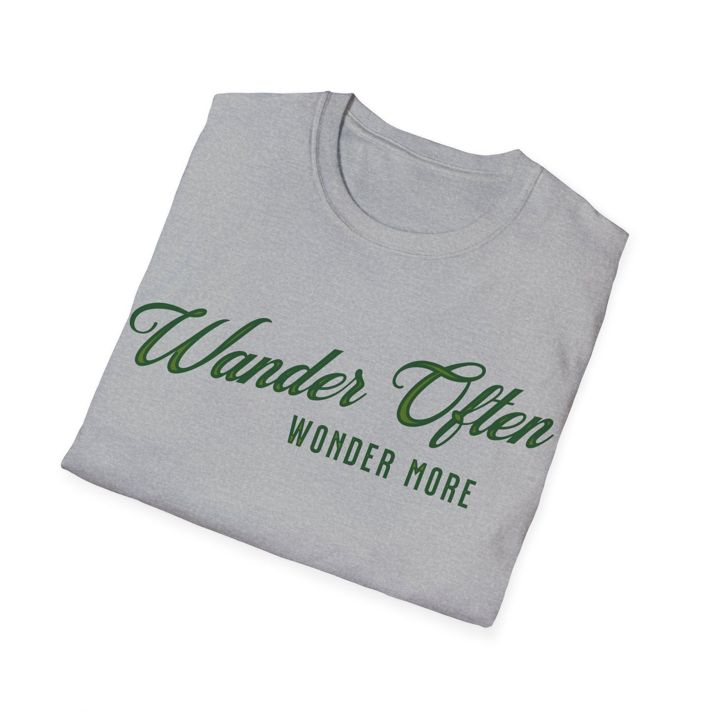 Wander Often, Wonder More Unisex Softstyle T-Shirt