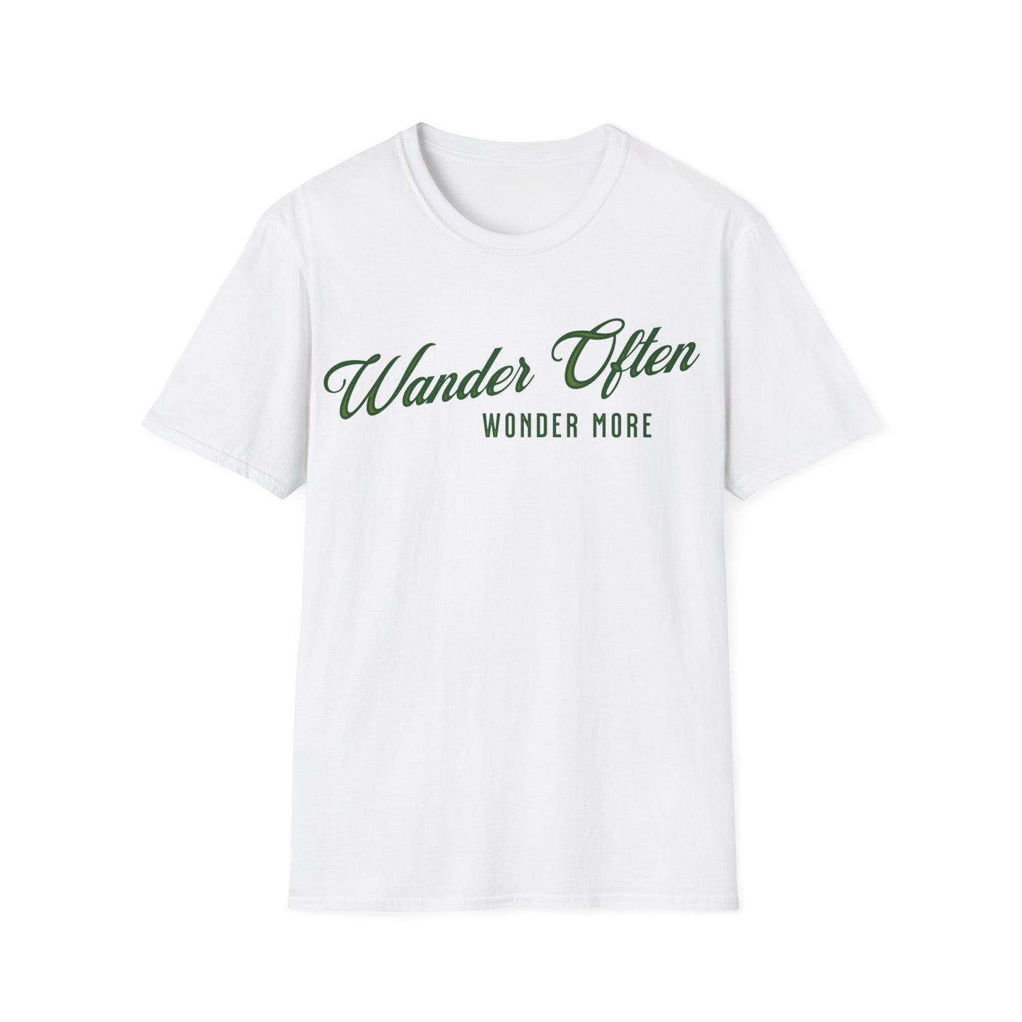 Wander Often, Wonder More Unisex Softstyle T-Shirt