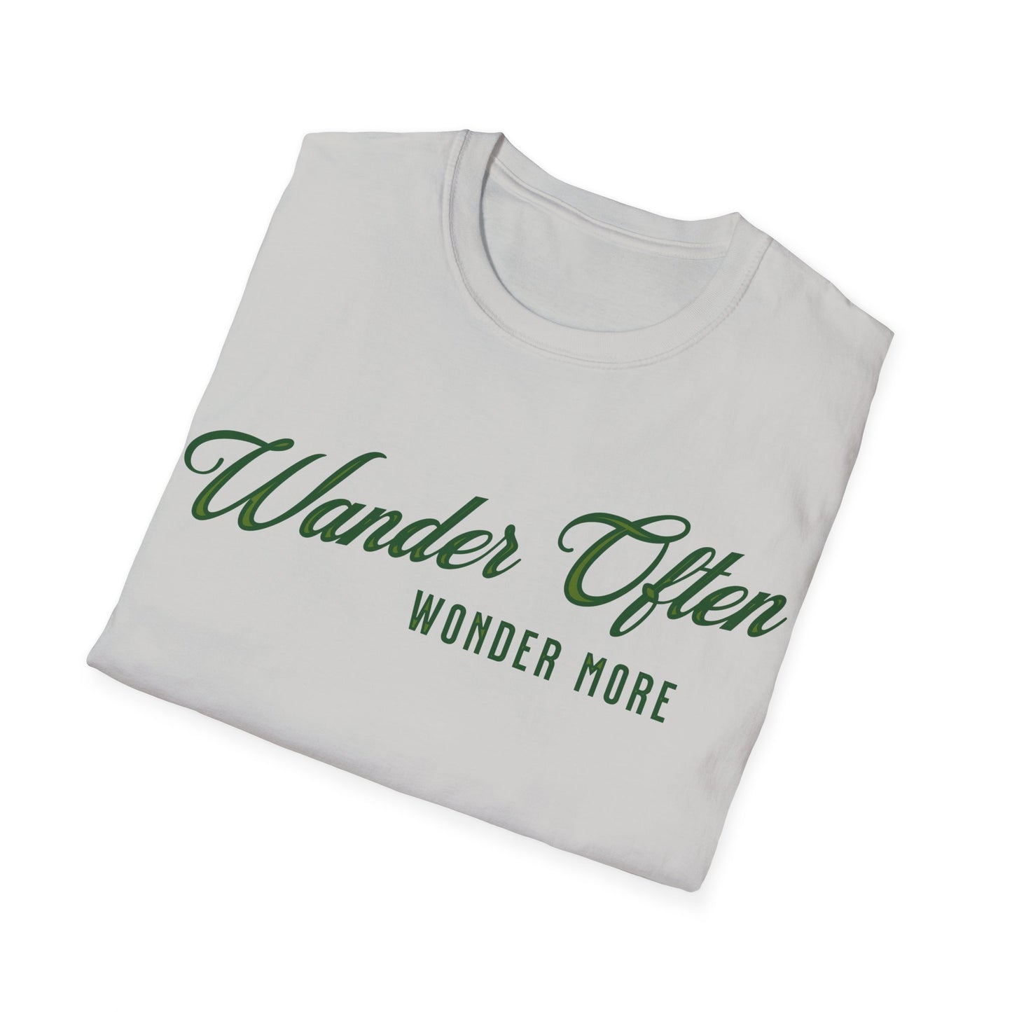 Wander Often, Wonder More Unisex Softstyle T-Shirt