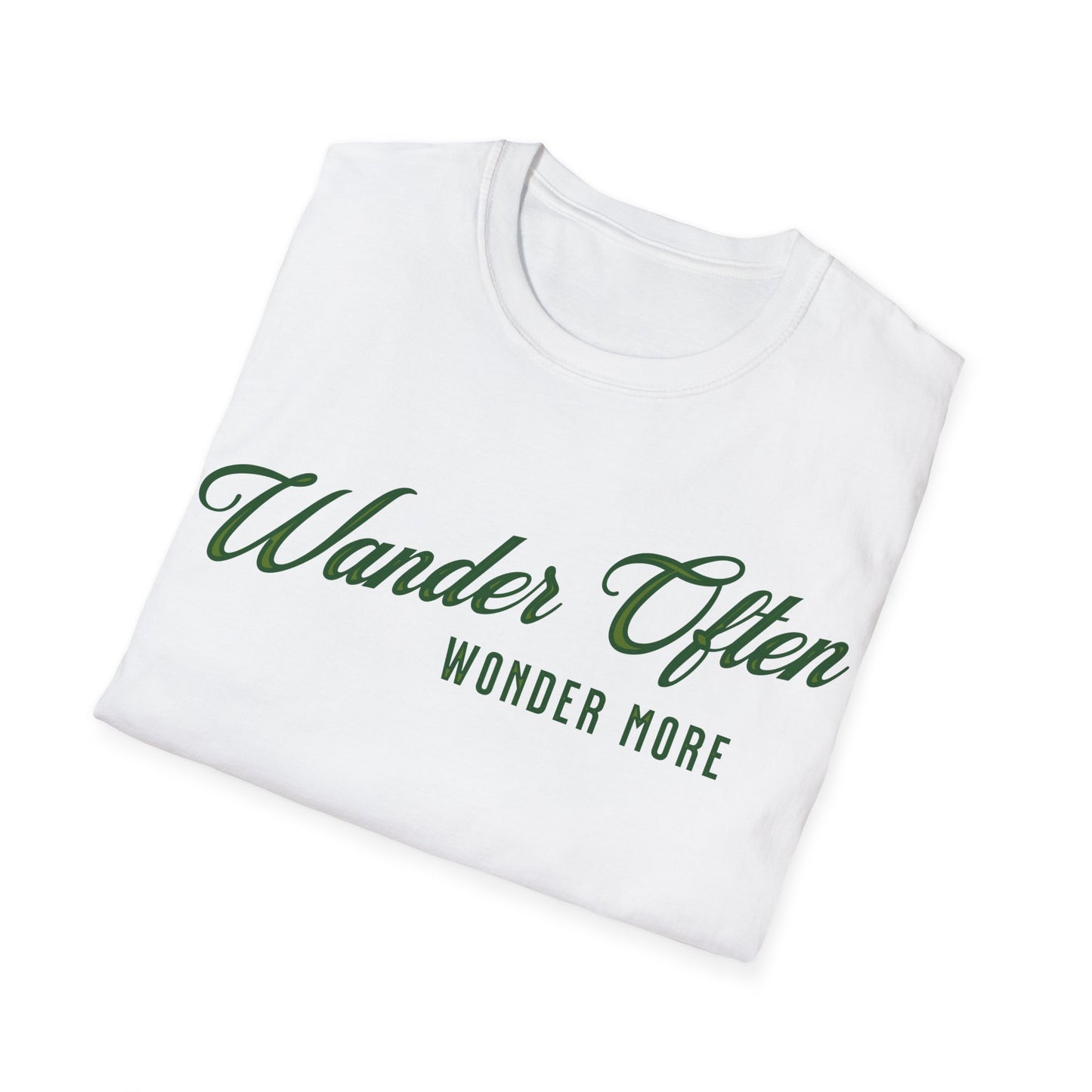 Wander Often, Wonder More Unisex Softstyle T-Shirt