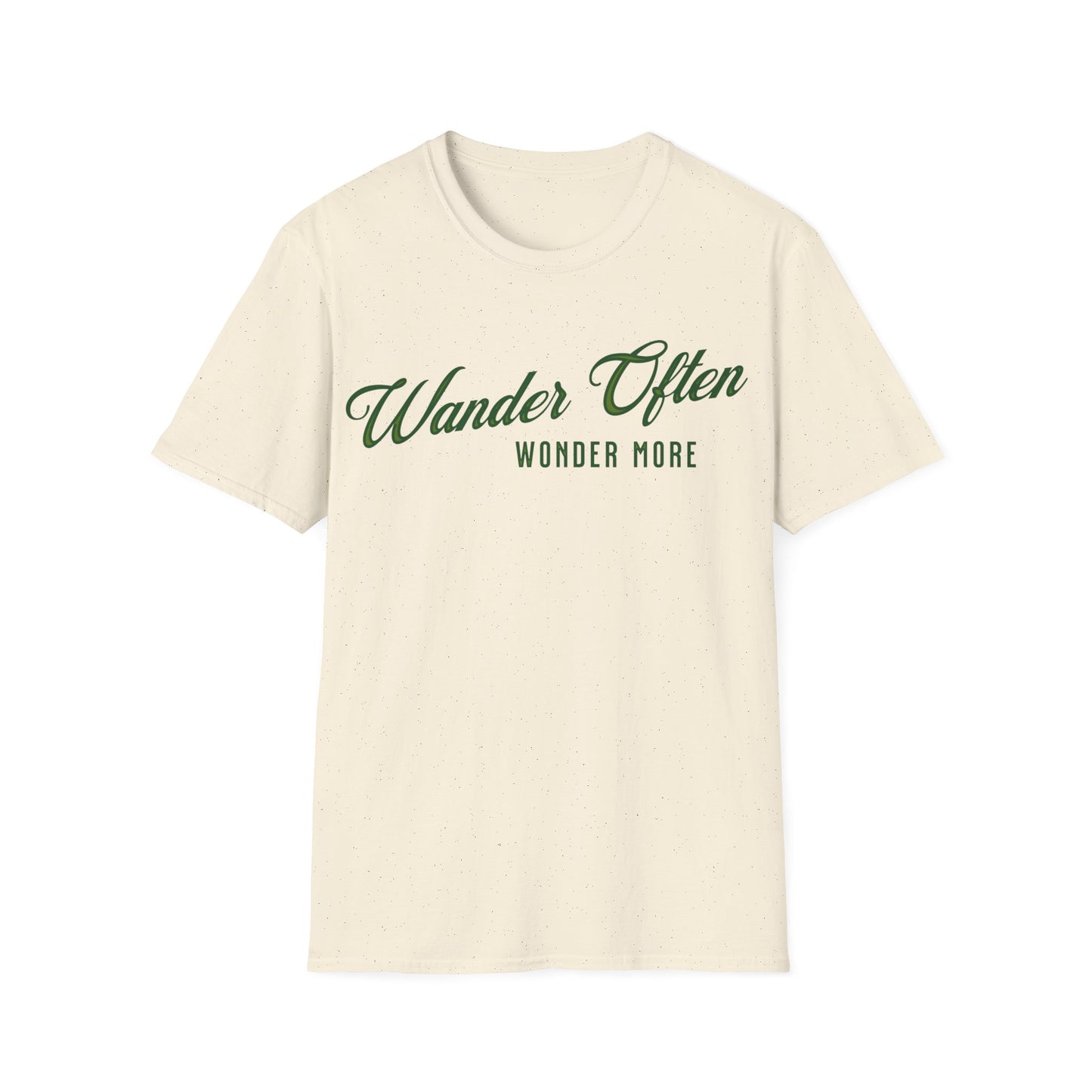 Wander Often, Wonder More Unisex Softstyle T-Shirt