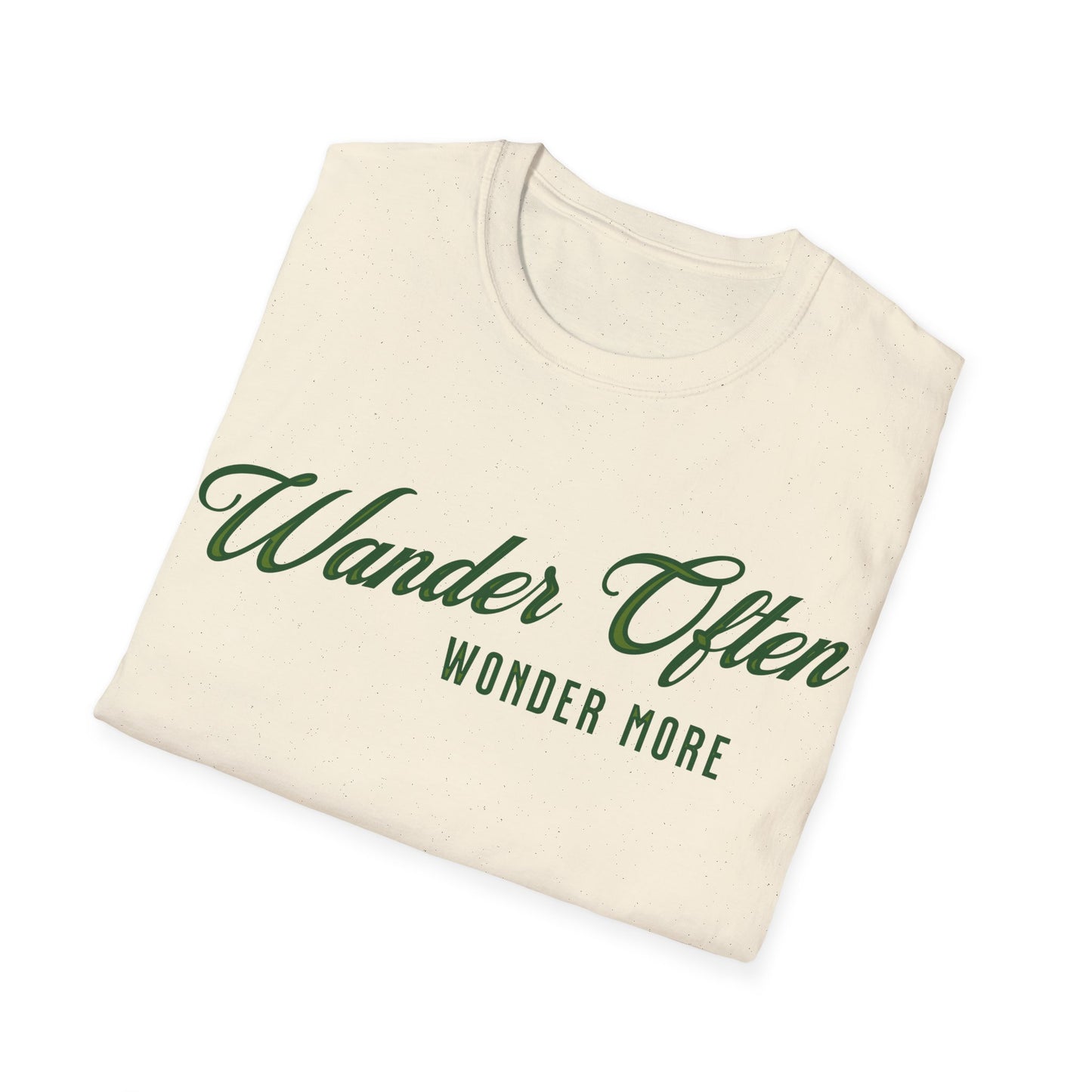 Wander Often, Wonder More Unisex Softstyle T-Shirt